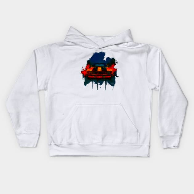 Dark and angry Camaro Kids Hoodie by AaaahEeeekStudio